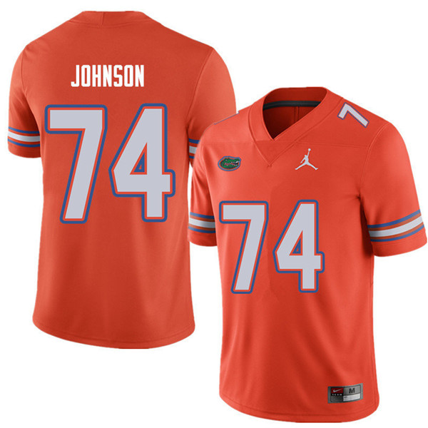 Jordan Brand Men #74 Fred Johnson Florida Gators College Football Jerseys Sale-Orange